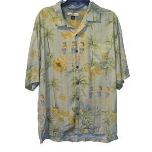 Tommy Bahama Silk Hawaiian Shirt size Large